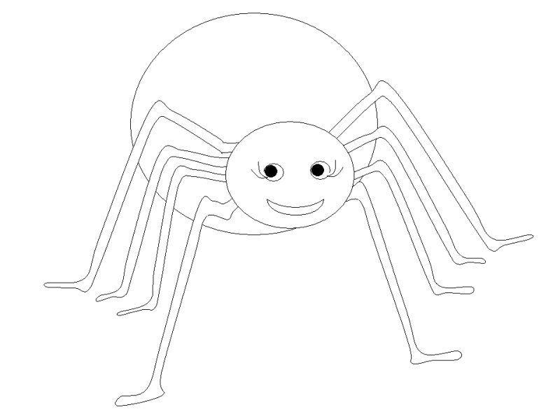 Coloriage araignée facile