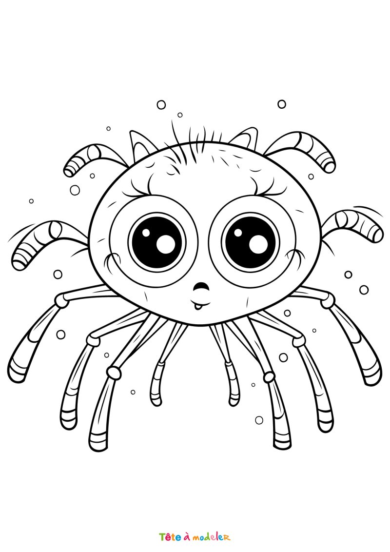 Coloriage araignée à imprimer