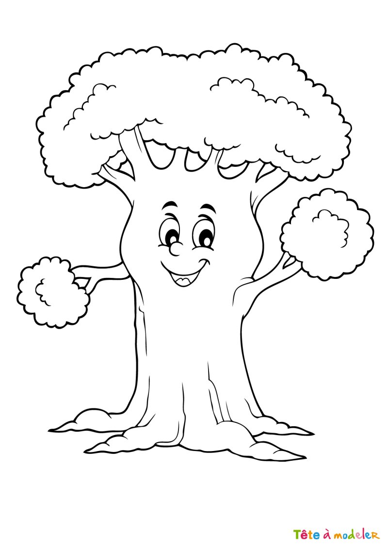 Coloriage arbre #5
