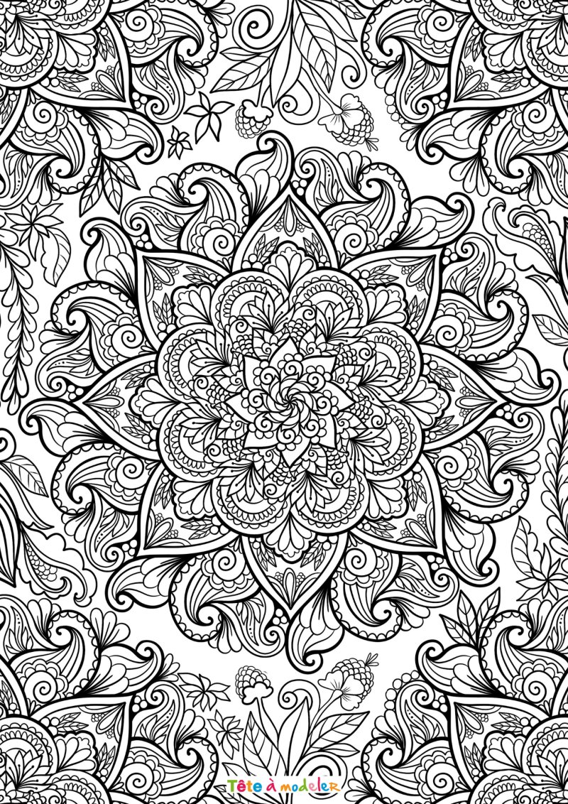 Coloriage art therapie a telecharger