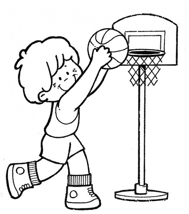 Coloriage au basket à imprimer