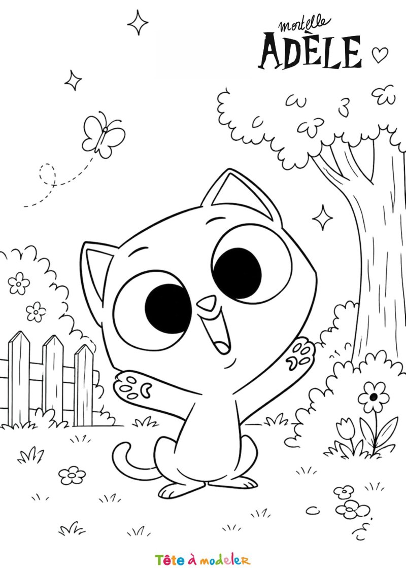 Coloriage avec Mortelle Adele à imprimer
