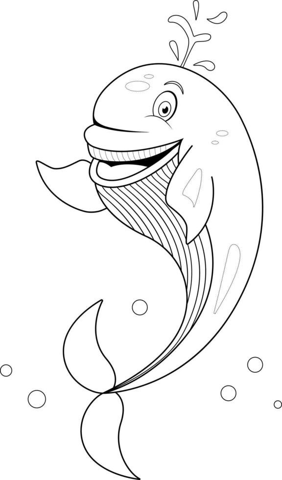 Coloriage baleine kawaii