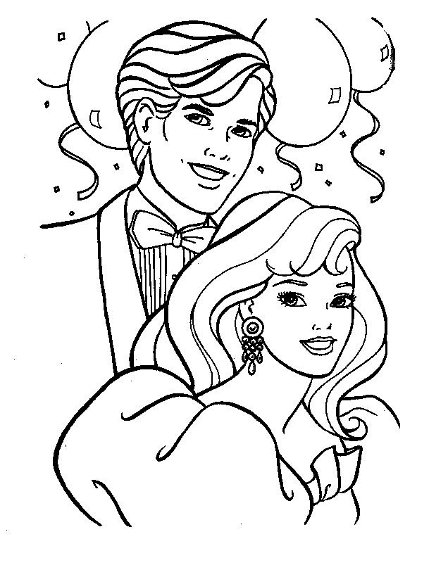 Coloriage Barbie et Ken de Toy Story