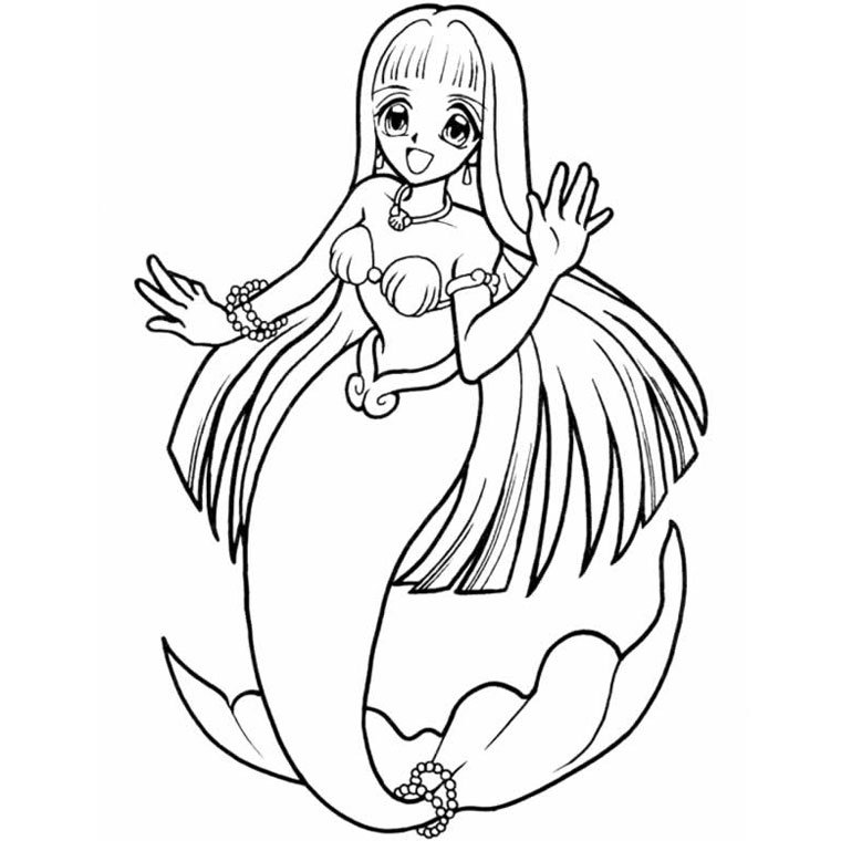 Coloriage barbie sirène