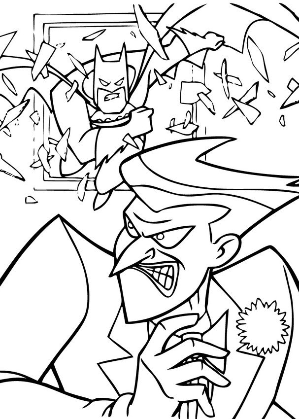 Coloriage de Batman et joker
