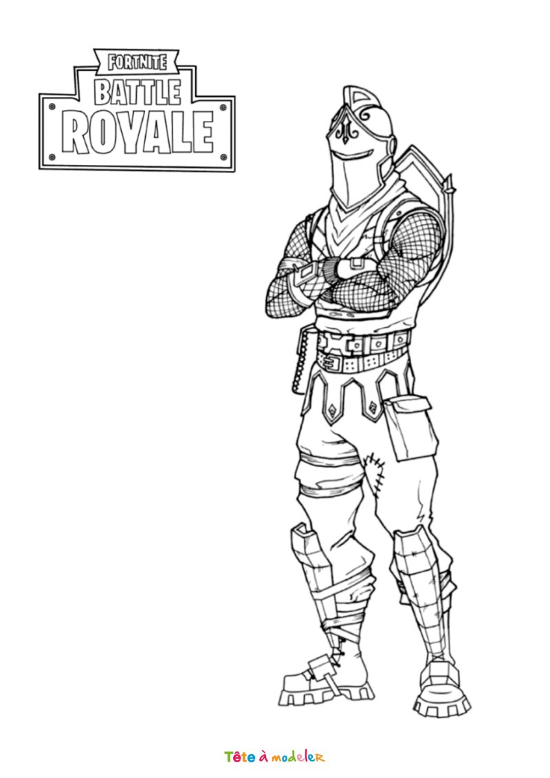 Coloriage Black night de Fortnite