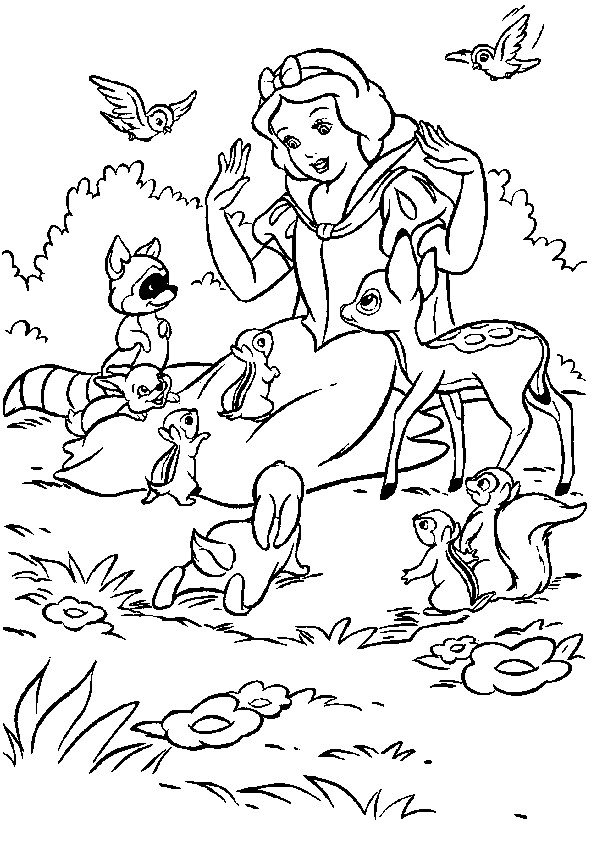 Coloriage Blanche neige #3