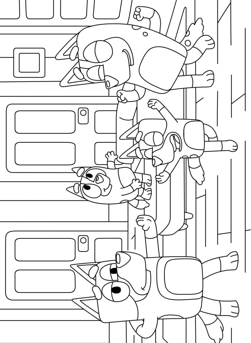 Coloriage Bluey à imprimer
