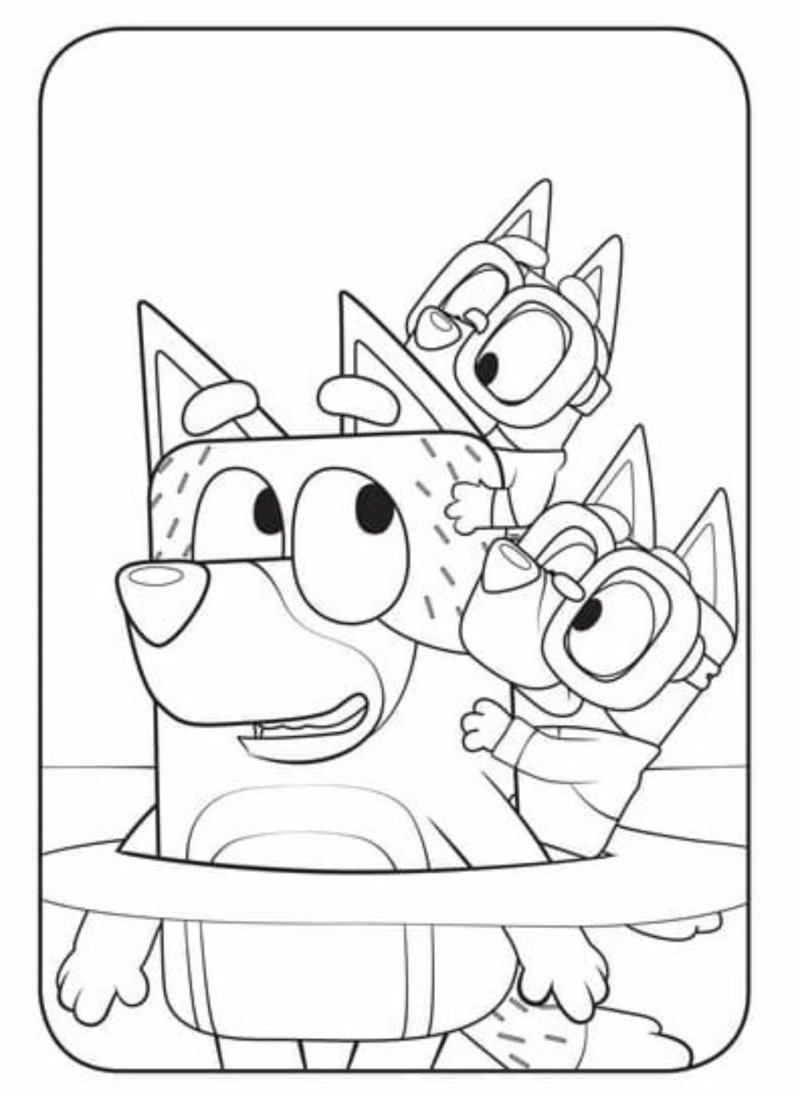 Coloriage Bluey mignon