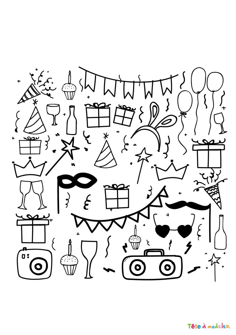Coloriage bonne année #01