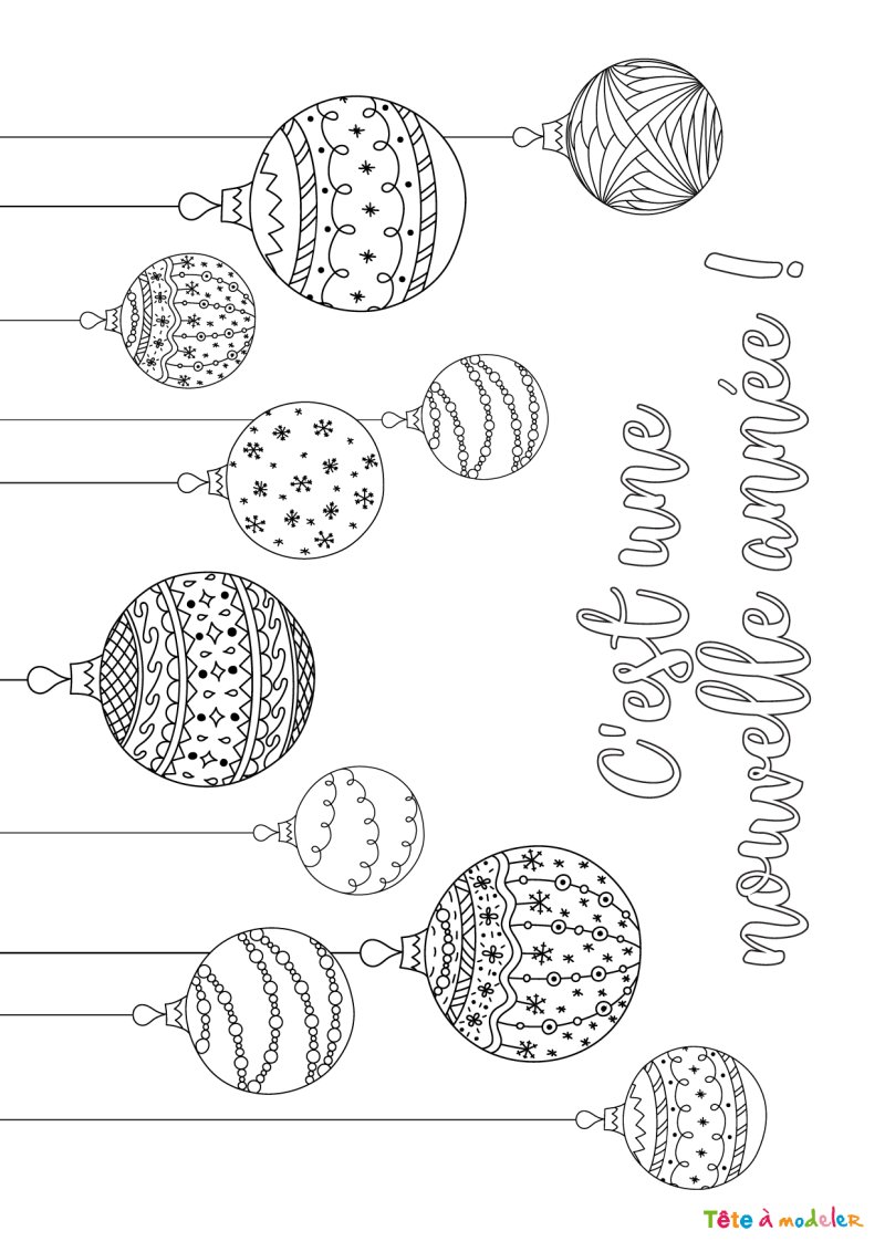 Coloriage bonne année #06