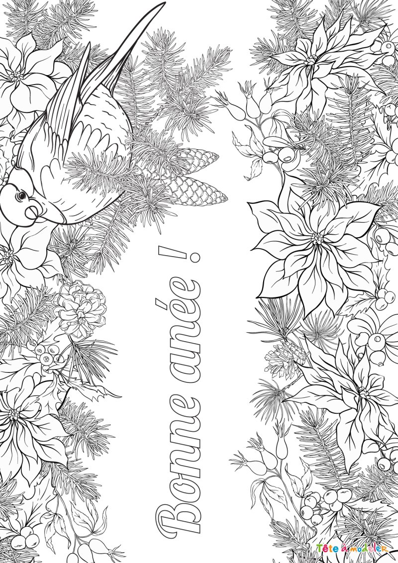 Coloriage bonne année #09