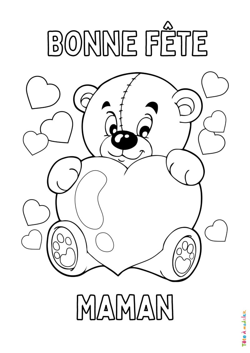 Coloriage bonne fête maman à télécharger