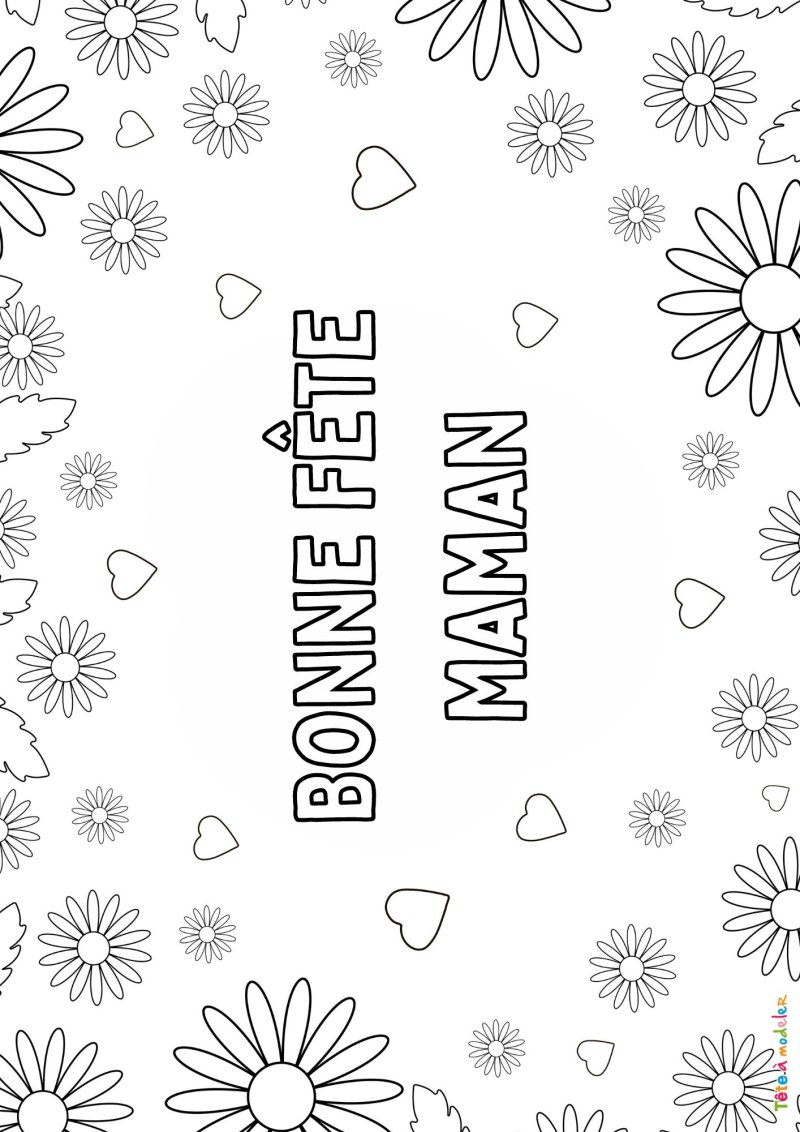 Coloriage bonne fête maman gratuit