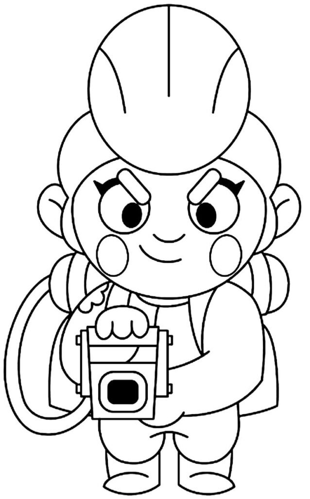 Coloriage Pam de Brawl Stars