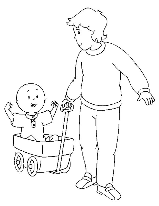 Coloriage Caillou à télécharger
