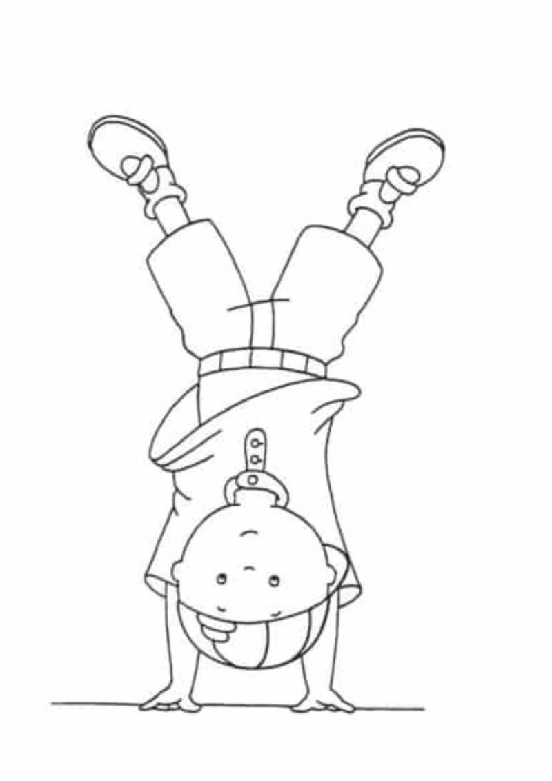 Coloriage Caillou facile