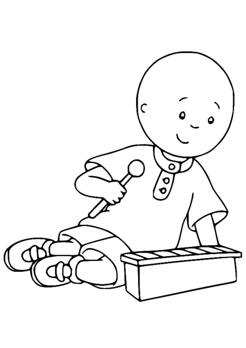 Coloriage Caillou mignon