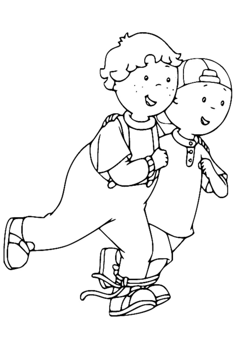 Coloriage Caillou rapide