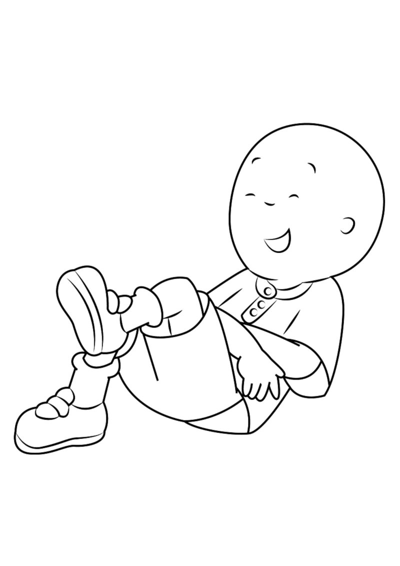 Coloriage Caillou rigolo