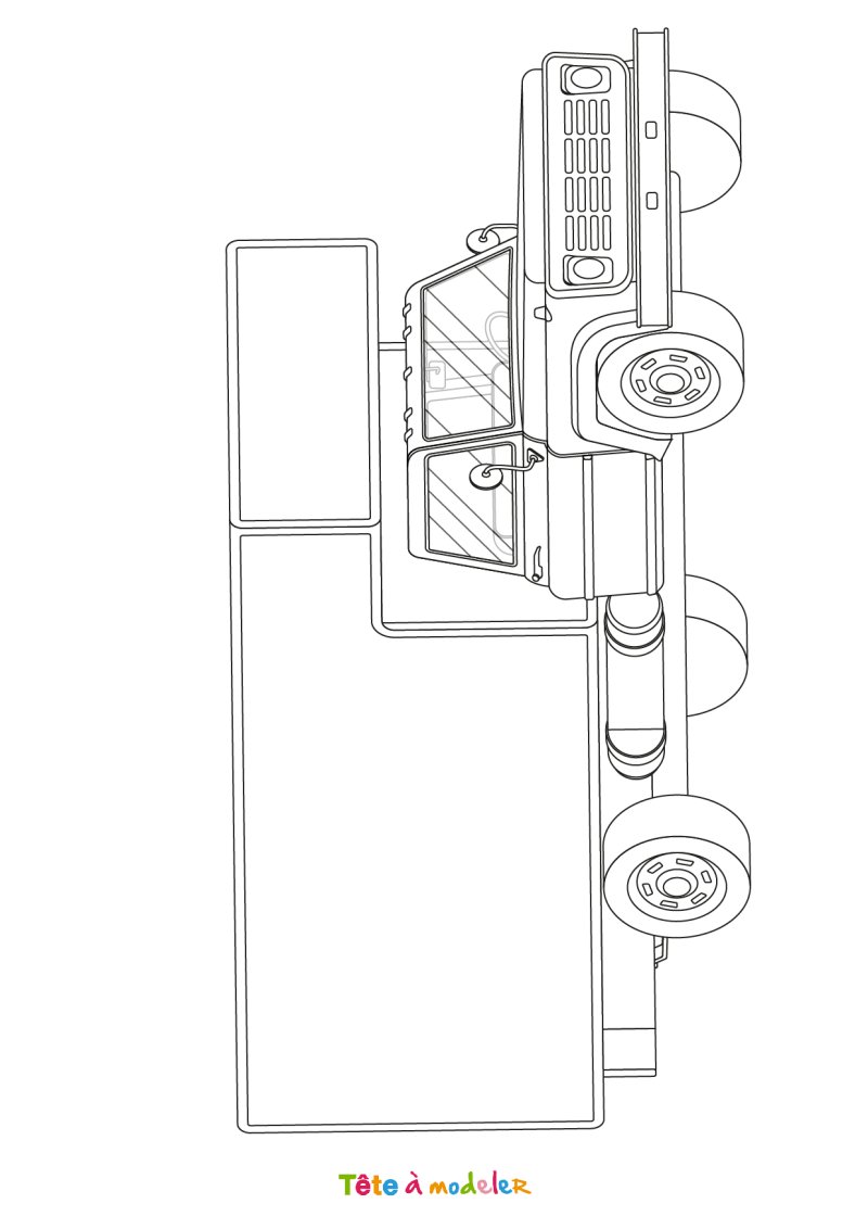 Coloriage camion #02