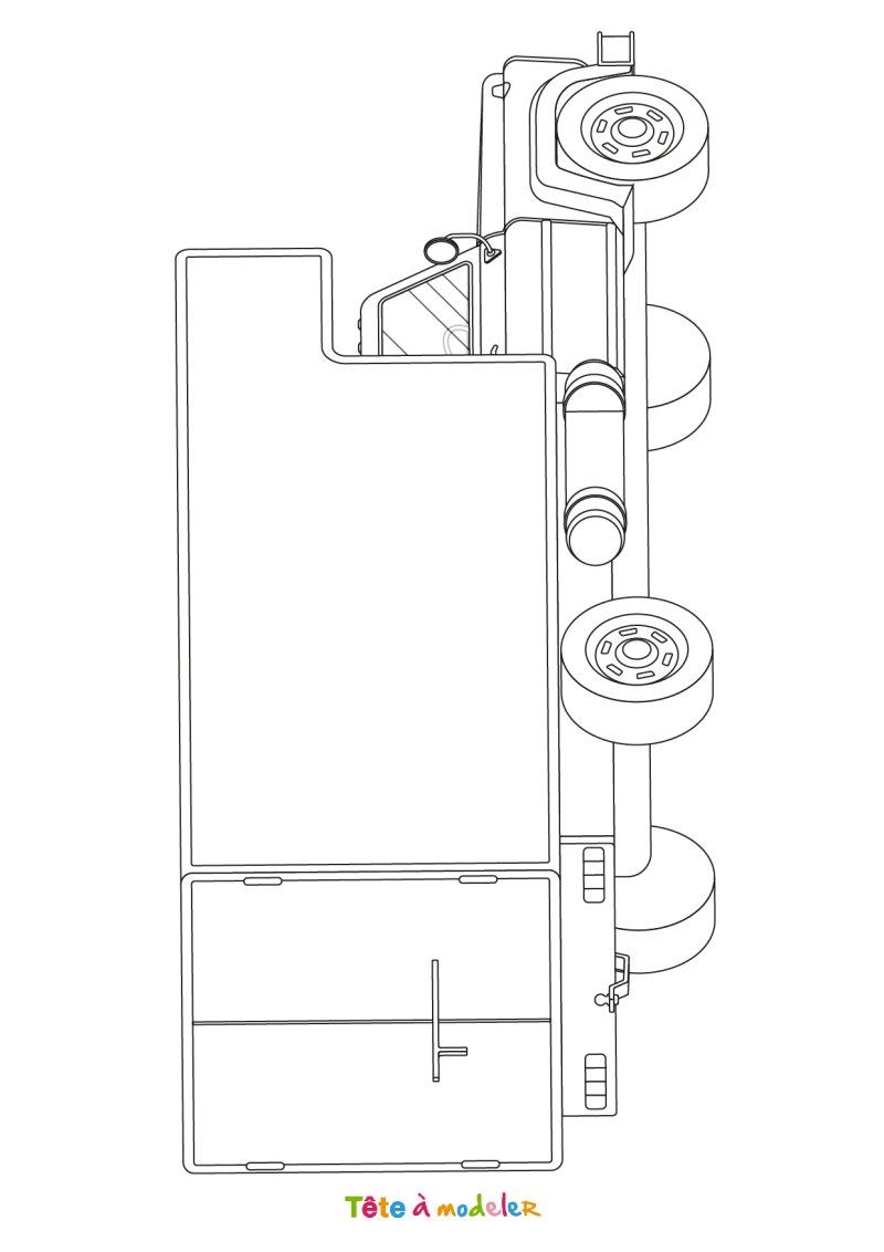 Coloriage camion #05