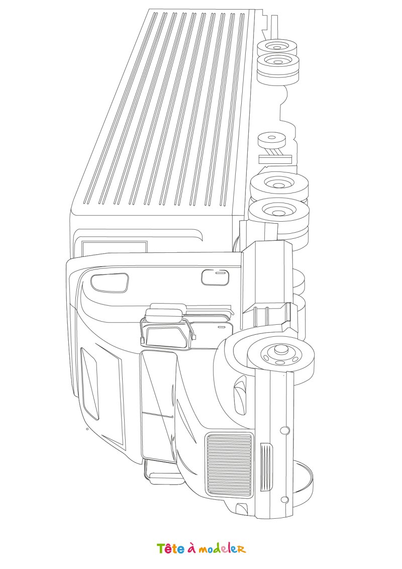 Coloriage camion #06