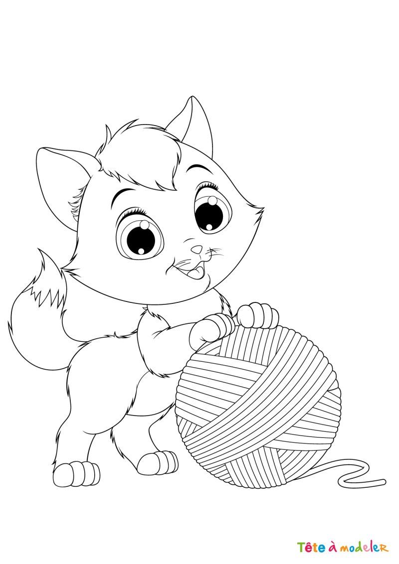 Coloriage chat #03
