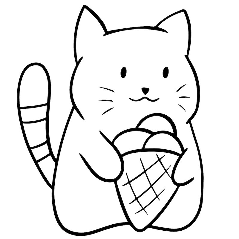 Coloriage chat #07