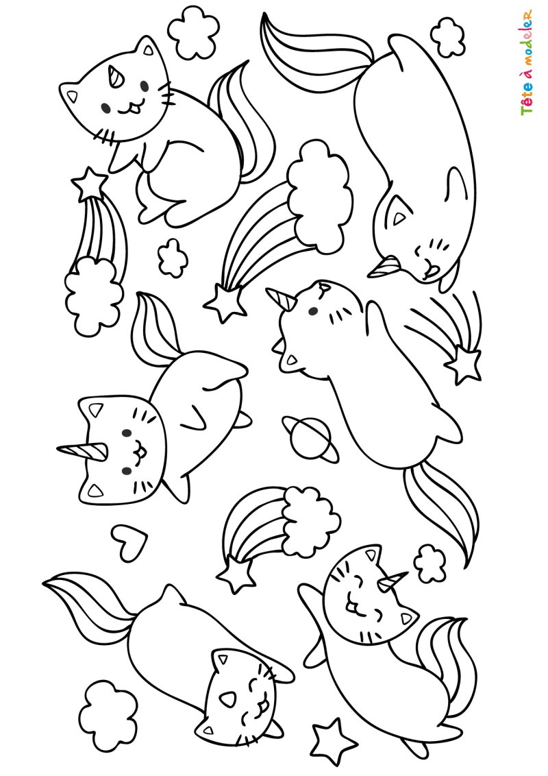 Coloriage chat #10
