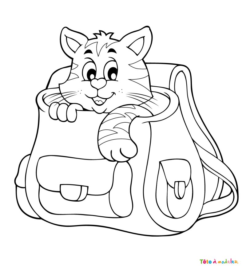 Coloriage chat #12