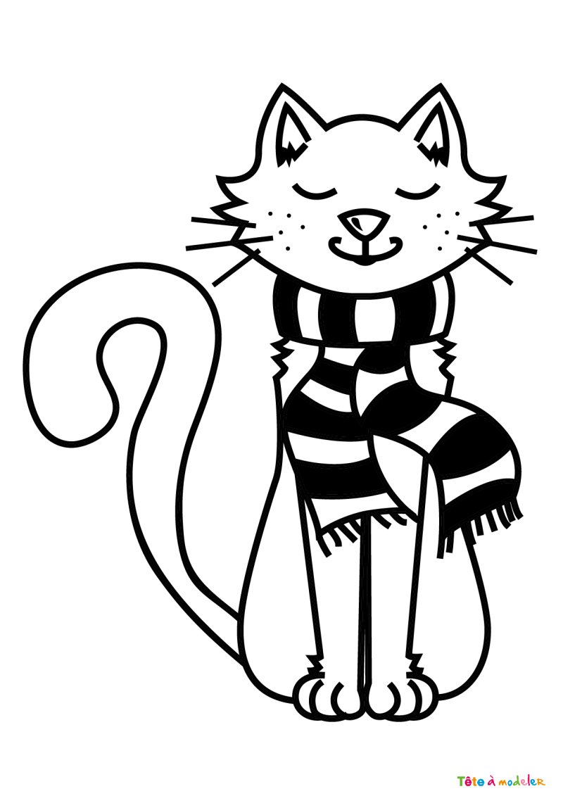Coloriage chat #19
