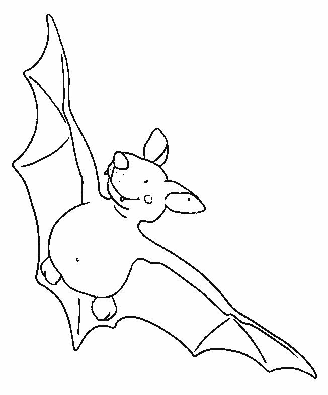 Coloriage d'une chauve souris à imprimer