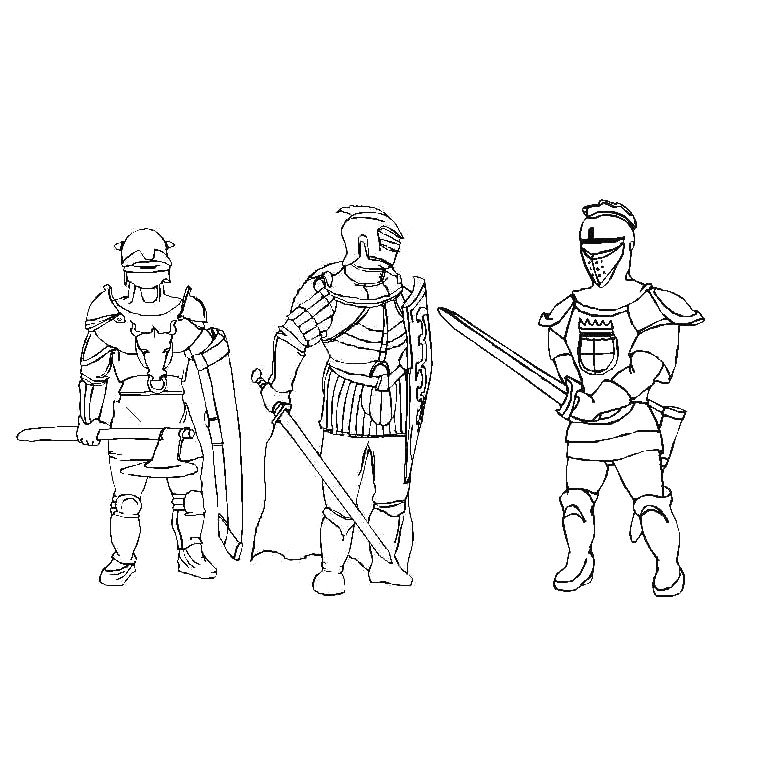 Coloriage chevalier #1