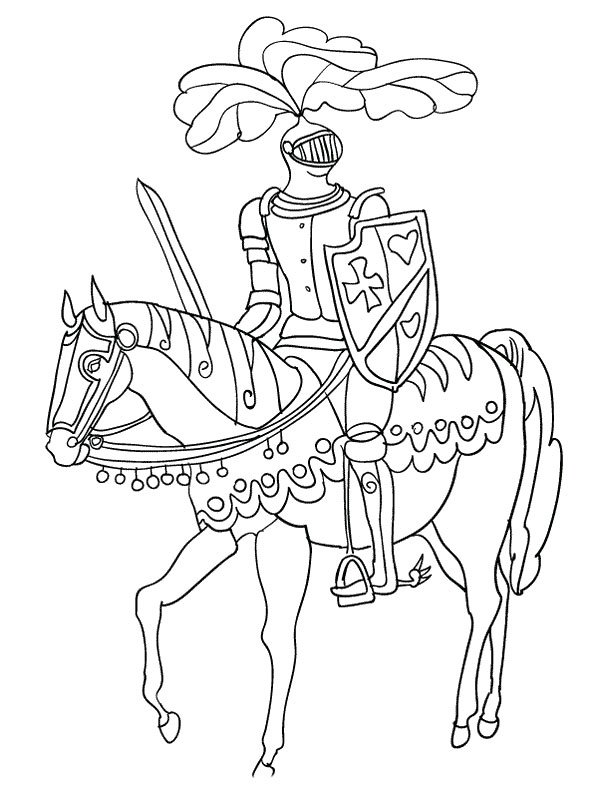 Coloriage chevalier #10