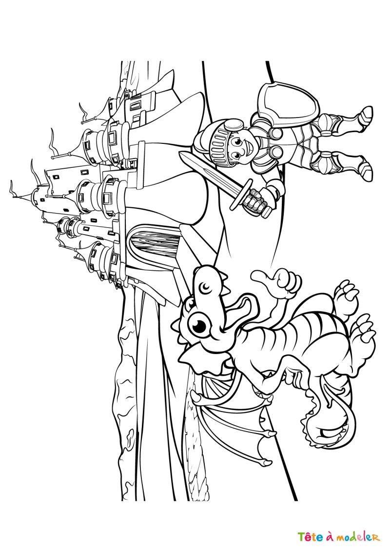 Coloriage chevalier #14