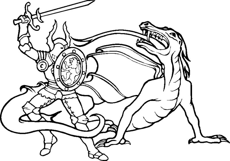 Coloriage chevalier #2