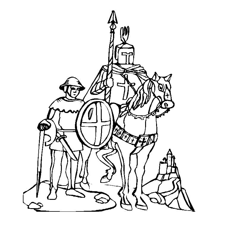 Coloriage chevalier #3