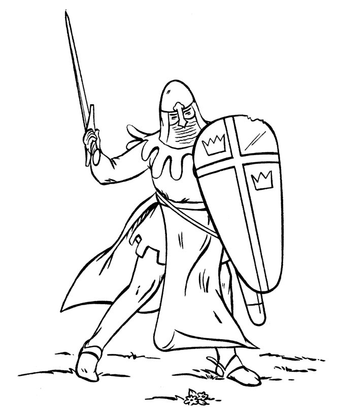 Coloriage chevalier #6