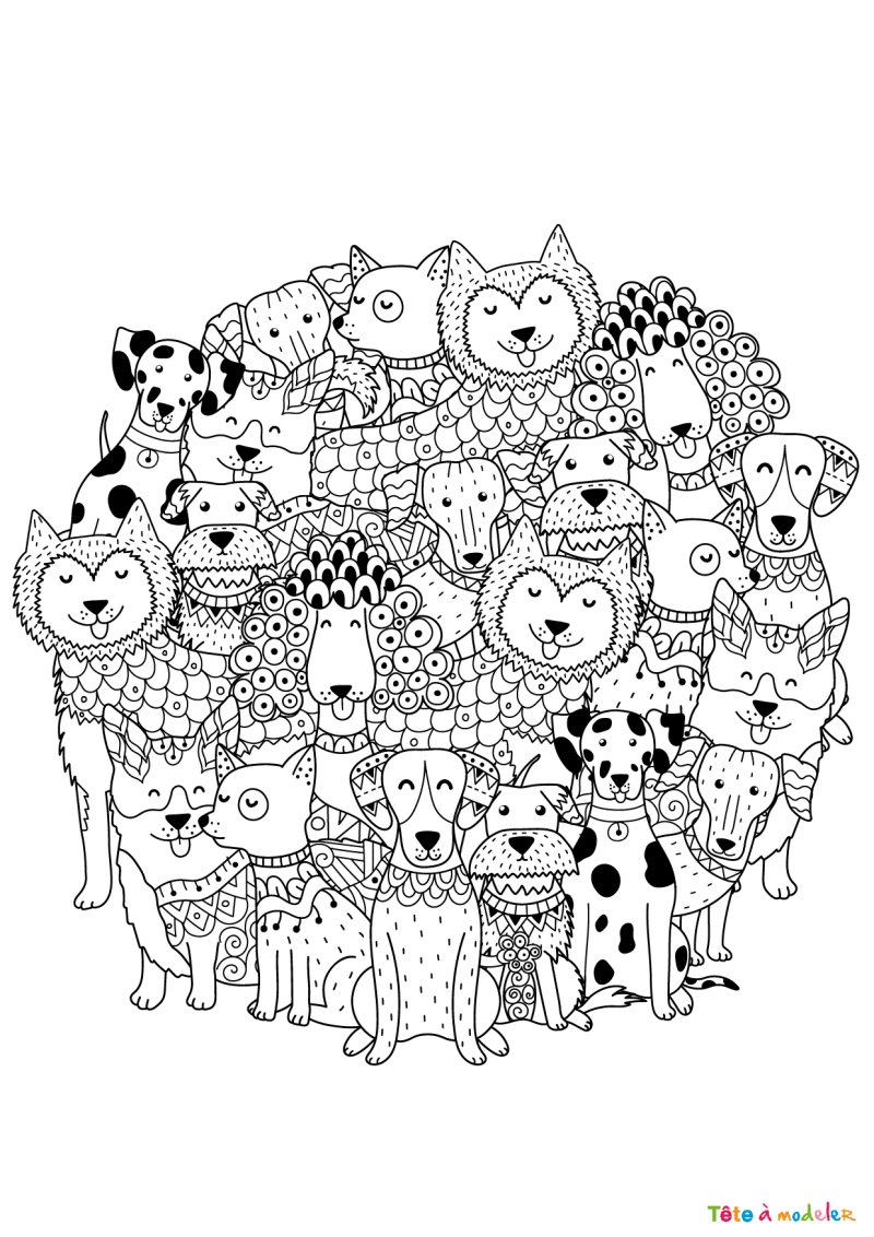Coloriage chien #01