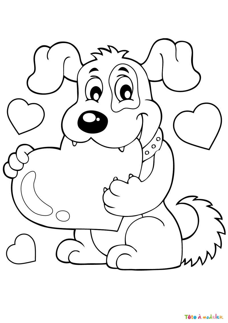 Coloriage chien #02