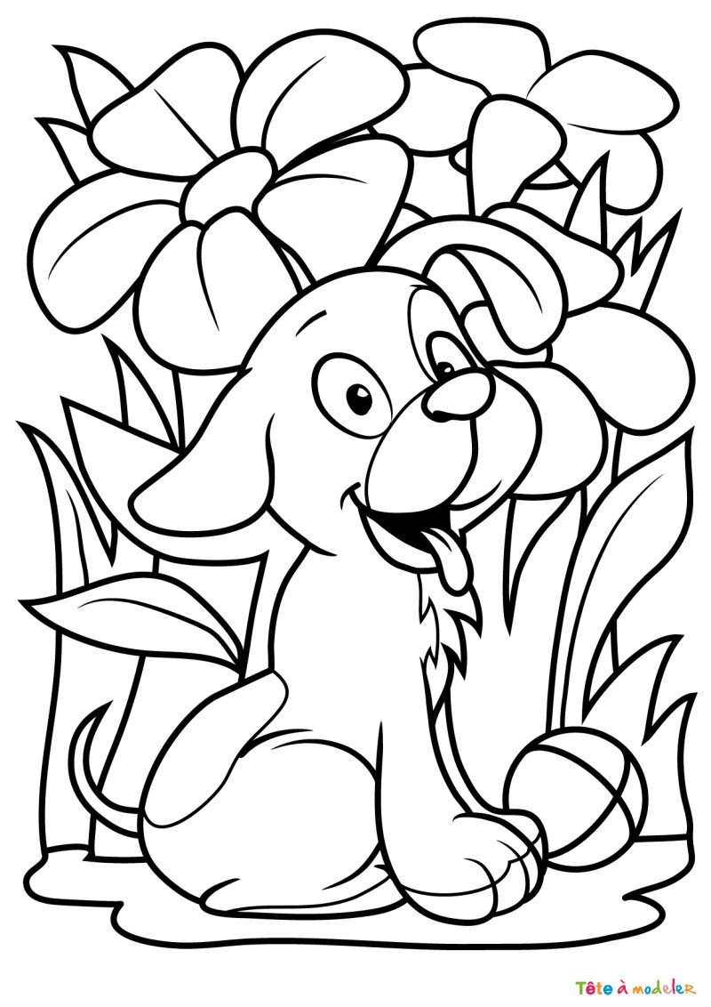 Coloriage chien #03