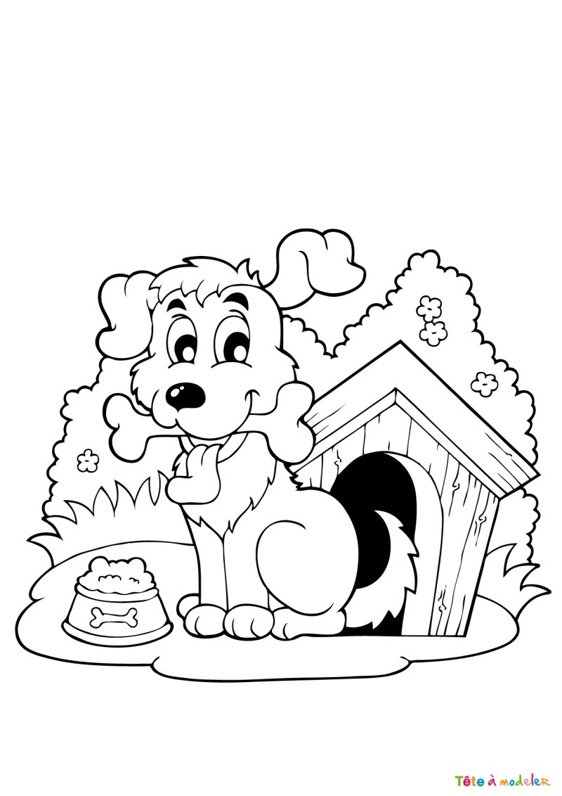 Coloriage chien #06