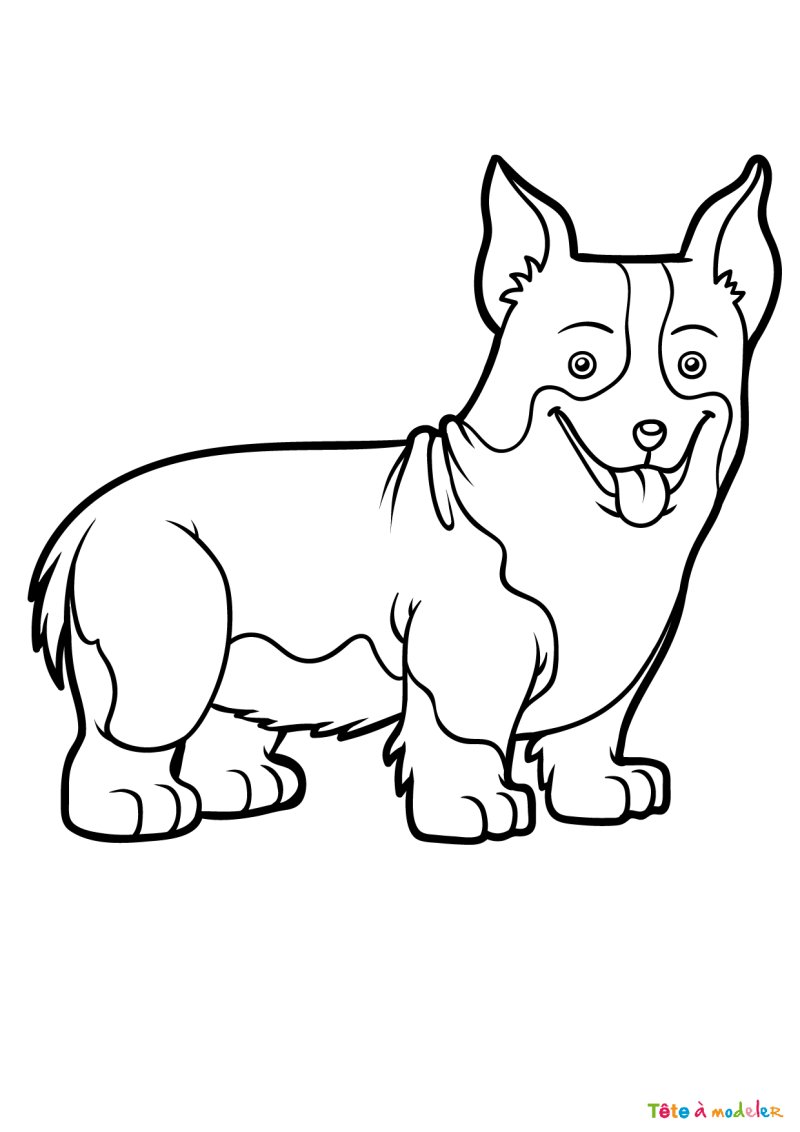 Coloriage chien #07