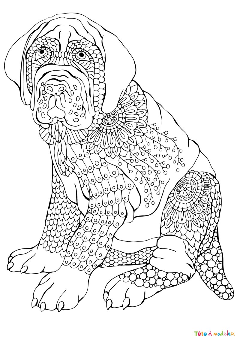 Coloriage chien #09