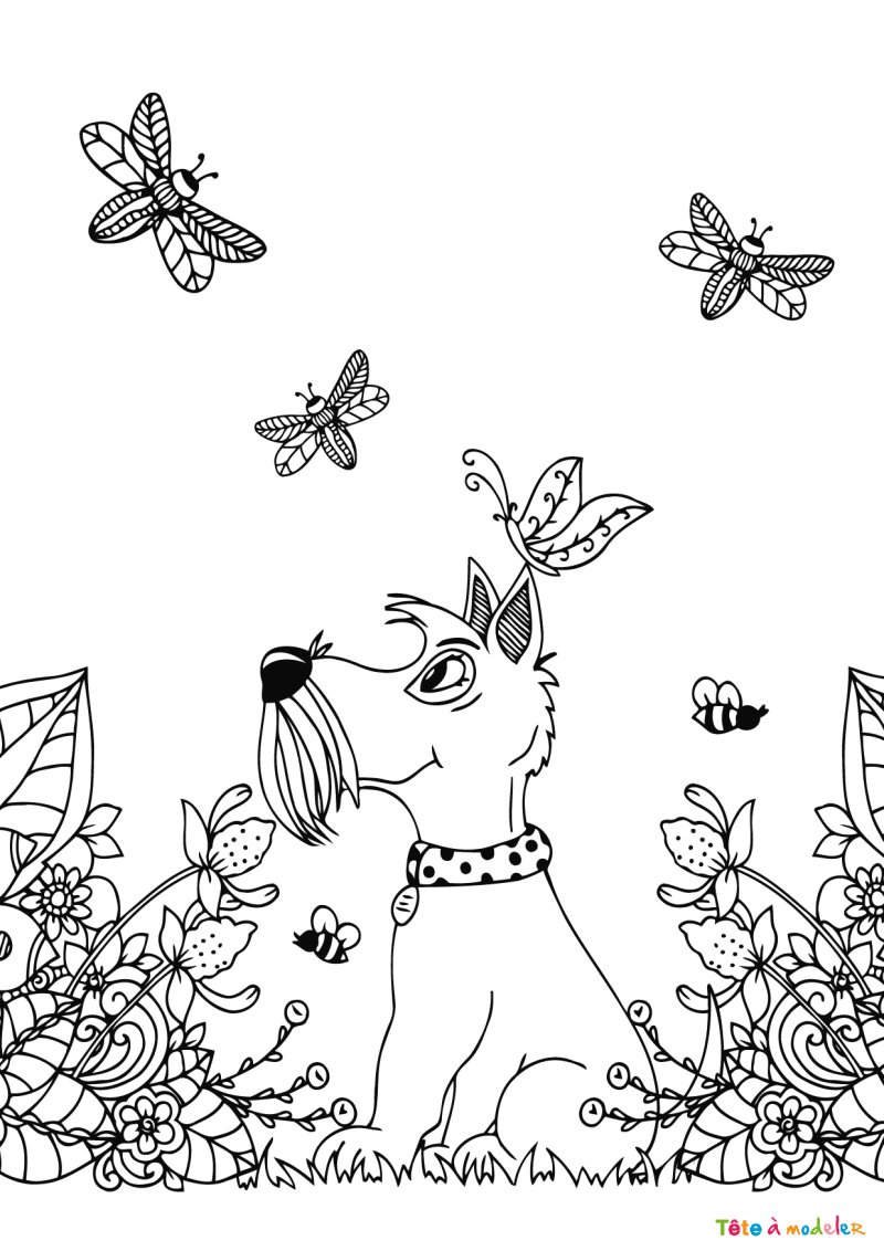 Coloriage chien #10