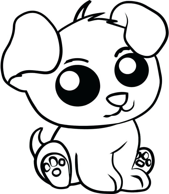 Coloriage chiot Kawaii