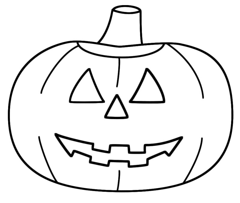 Coloriage d'une citrouille à imprimer