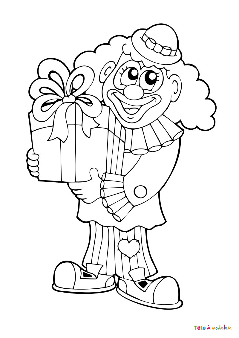Coloriage Clown #02